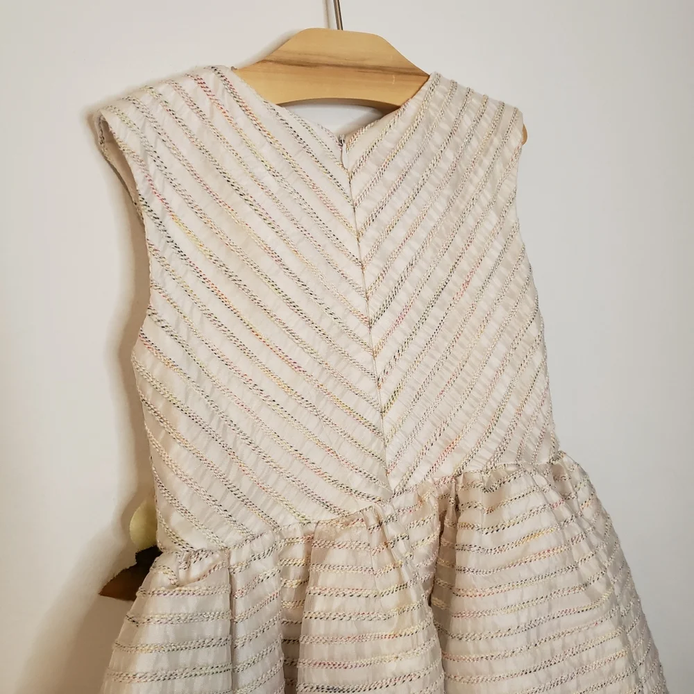 Pippa & Julie 4 Toddler Girl Floral Sleeveless Rainbow Stripe Formal Party Dress